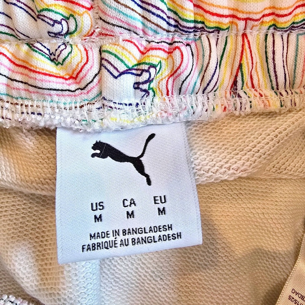 PUMA Pride Cat Print Shorts Mens Medium Womens Large Rainbow All Over Print AOP - Picture 7 of 10
